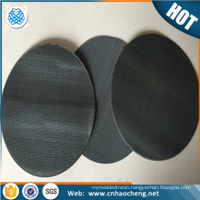20 40 60 80 mesh 255mm diameter black wire cloth packs plastic extruder filter screen pack
